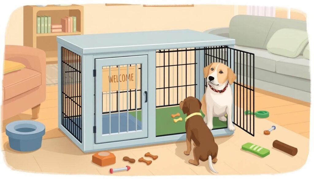 Crate Training A Puppy with an Older Dog