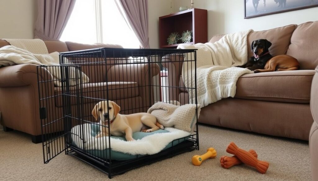 Crate Training A Puppy with an Older Dog